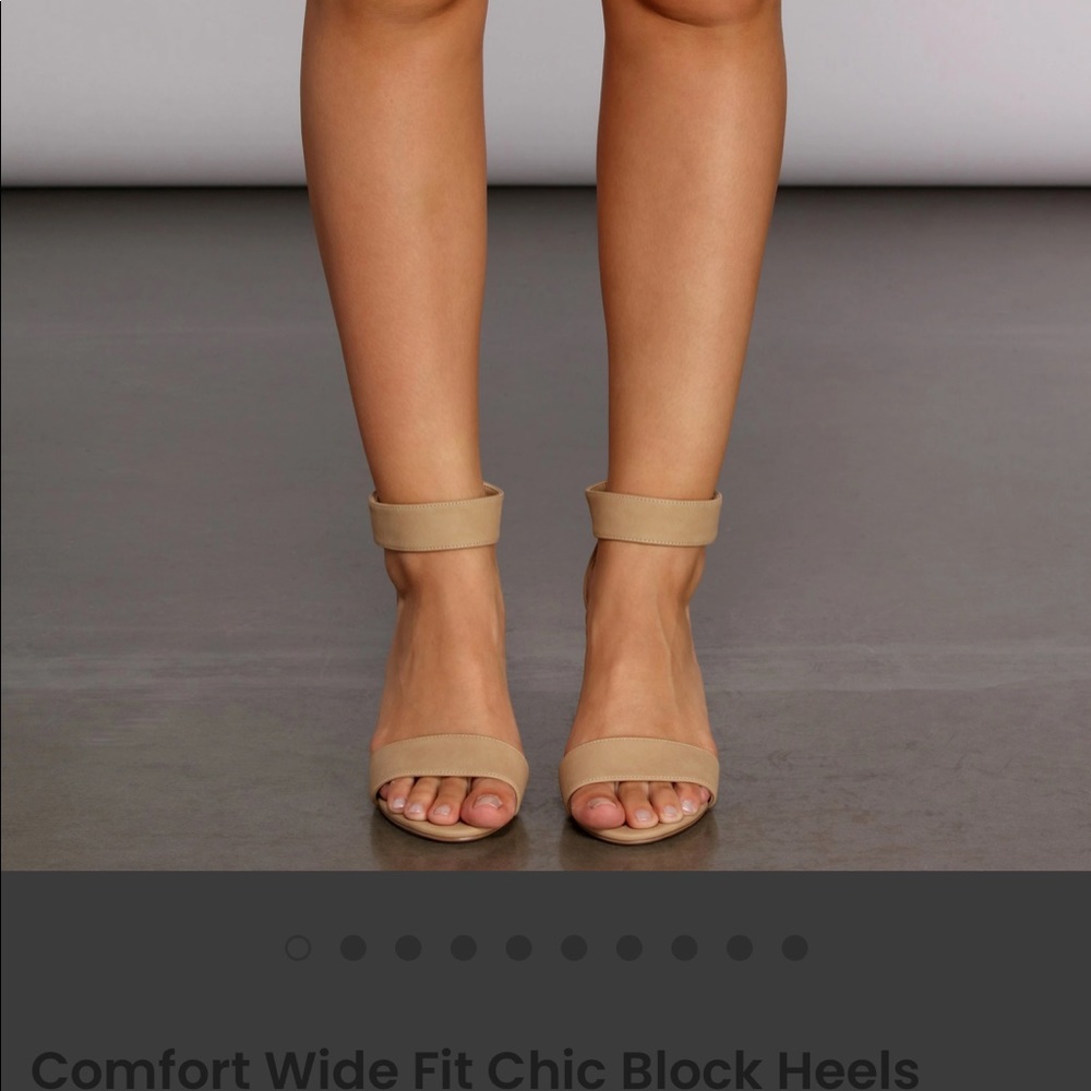 Comfort Wide Fit Chic Block Heels